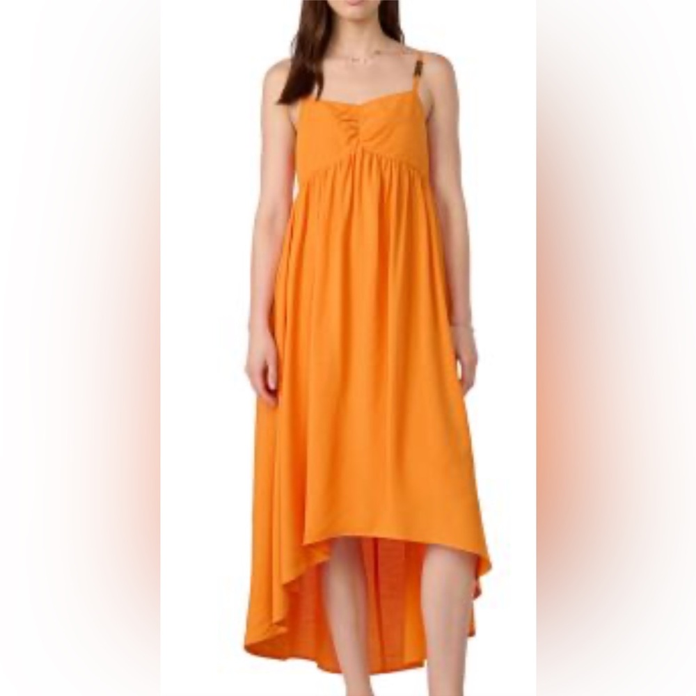 Karl Lagerfeld Vibrant Orange High Low Dress